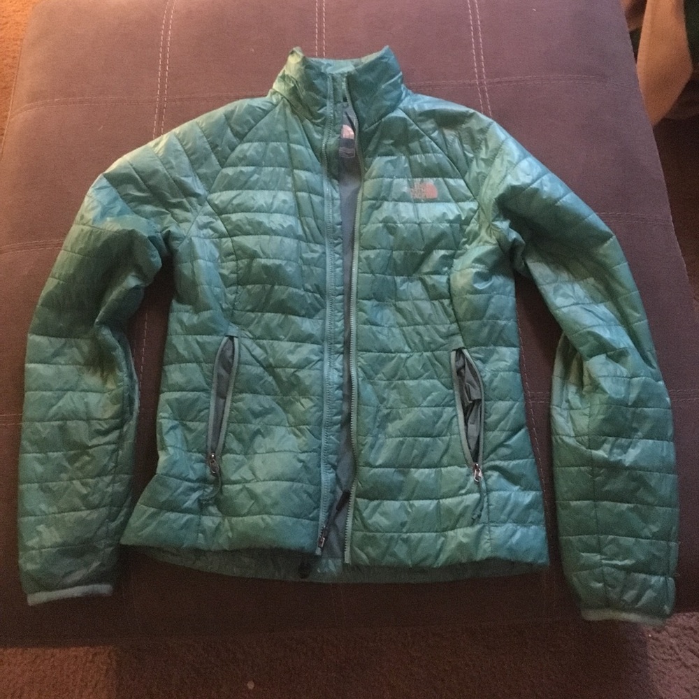 North Face Teal Puffer Jacket XS